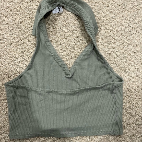 Army green halter top - Picture 2 of 2